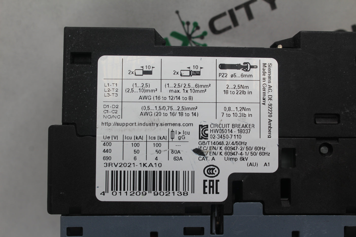 NEW NO BOX | SIEMENS | 3RV2021-1KA10 |