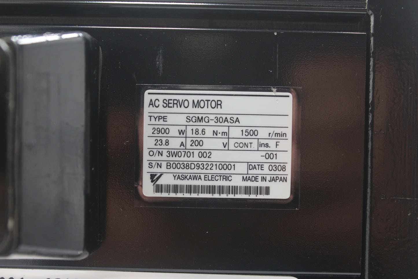 NEW NO BOX | YASKAWA | SGMG-30ASAAS18.3.15 |