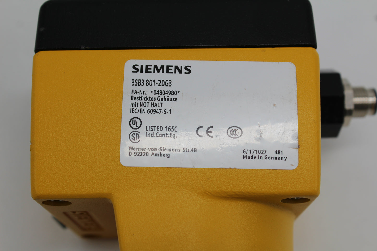 NEW NO BOX  | SIEMENS | 3SB3801-2DG3 |